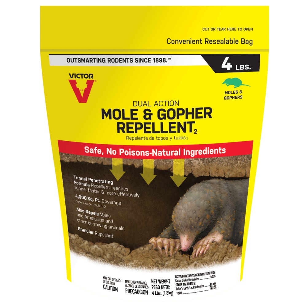 Victor Animal Repellent Granules For Gophers and Moles 4 lb
