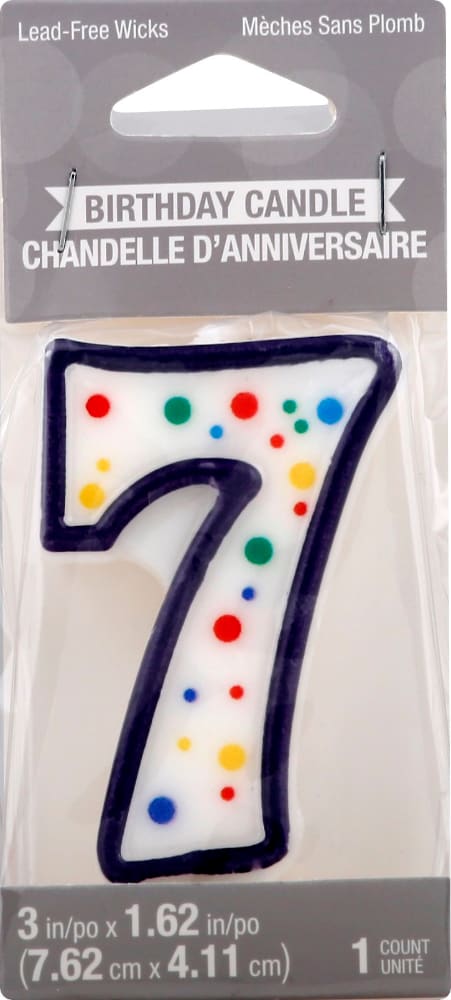 Pay Less Super Markets James Paul Products Number 7 Birthday Candle 1 Ct