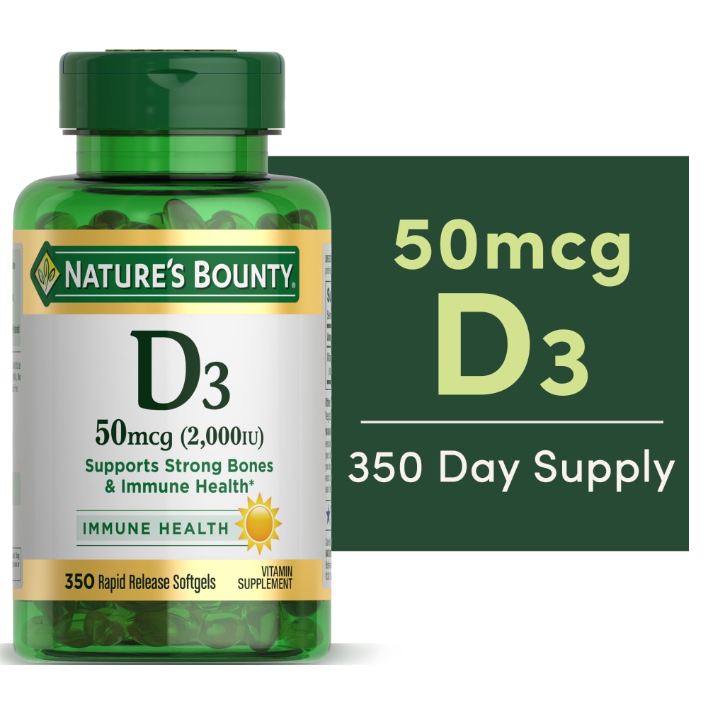 Natures Bounty Vitamin D3 2000 Iu Softgels 350 Ct