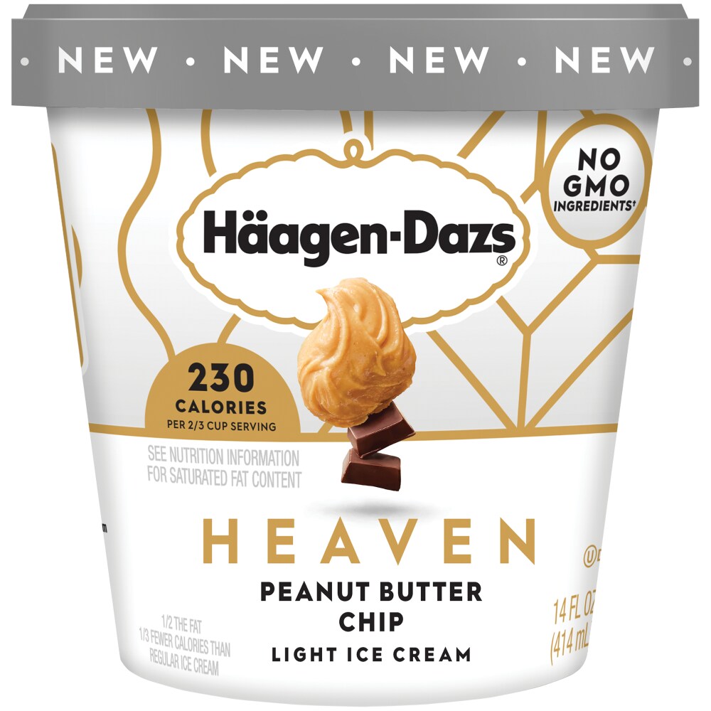 Pay Less Super Markets Haagen Dazs Heaven Peanut Butter Chip Light Ice Cream 14 Fl Oz