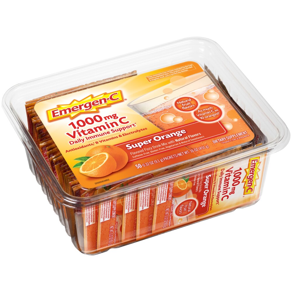 Emergen C Super Orange 1000mg Vitamin C Packets 50 Ct Jay C Food Stores