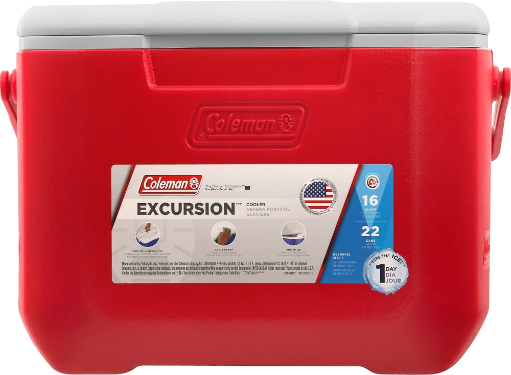 Coleman FlipLid Cooler - Red w/ White Lid