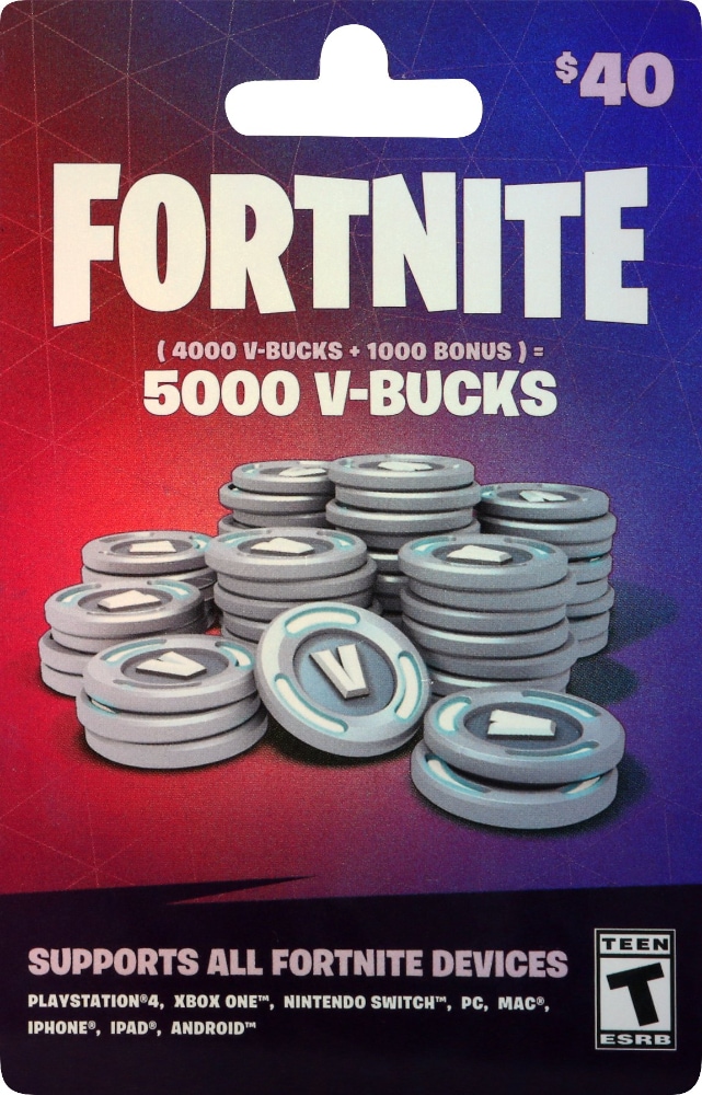 Amazon.com: Fortnite 5000 V-Bucks Gift Card Code Only (NO CD