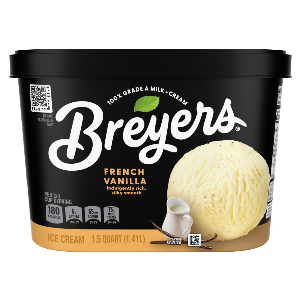 Breyers French Vanilla Layered Frozen Dairy Dessert 1 5 Qt King Soopers