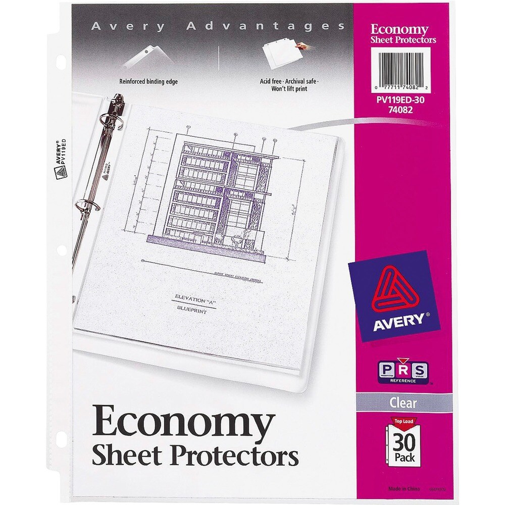 Avery Economy-Weight Sheet Protectors - For Letter 8 1/2