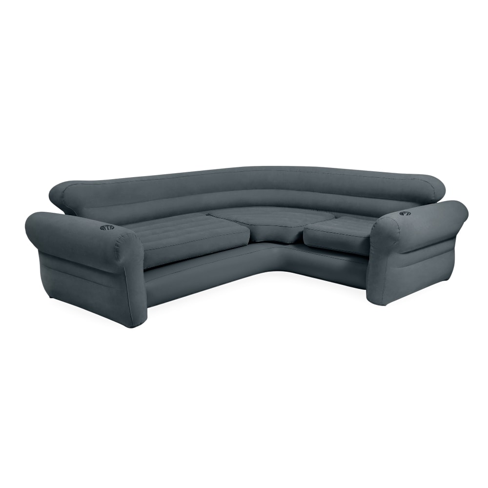 Intex inflatable corner sofa grey discount
