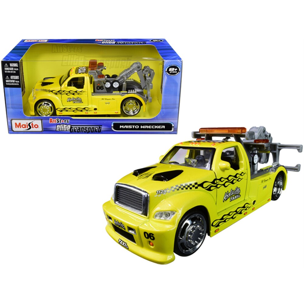 Maisto Wrecker Tow Truck Yellow \Koolsville Taxi Co.