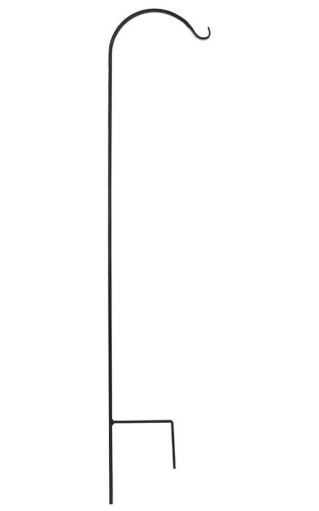 Panacea Black Steel 64 in. H Single Crook Plant Hook Panacea Black Steel 64 in. H Single Crook Plant Hook