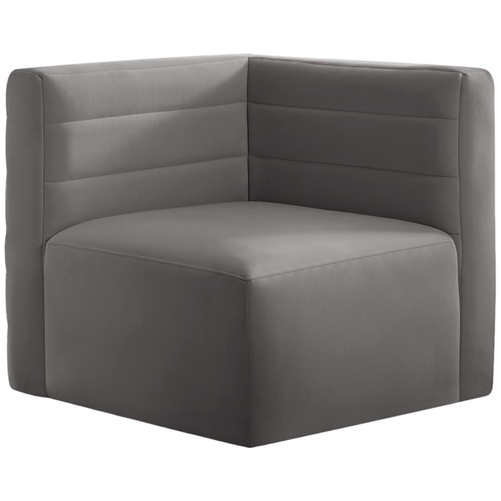 Meridian Furniture Quincy Velvet Modular Cloud-Like Comfort Corner Chair Meridian Furniture Quincy Velvet Modular Cloud-Like Comfort Corner Chair