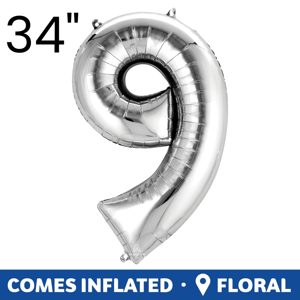 Floral Number 9 Balloon Floral Number 9 Balloon