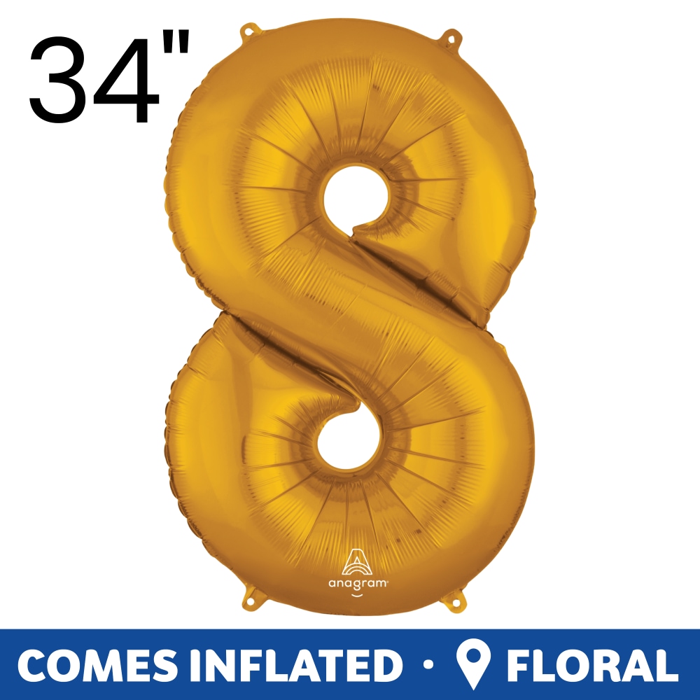 Floral Number 8 Balloon Floral Number 8 Balloon