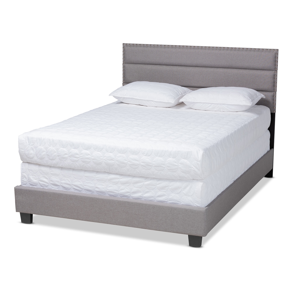 Baxton Studio Ansa Modern and Contemporary Grey Fabric Upholstered Full Size Bed Baxton Studio Ansa Modern and Contemporary Grey Fabric Upholstered Full Size Bed