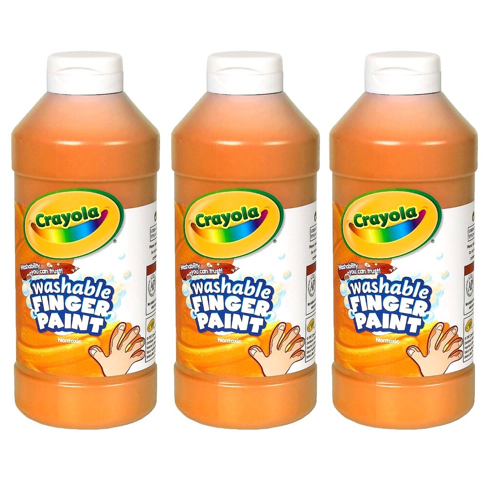 Washable Fingerpaint, Orange, 16 oz Bottle