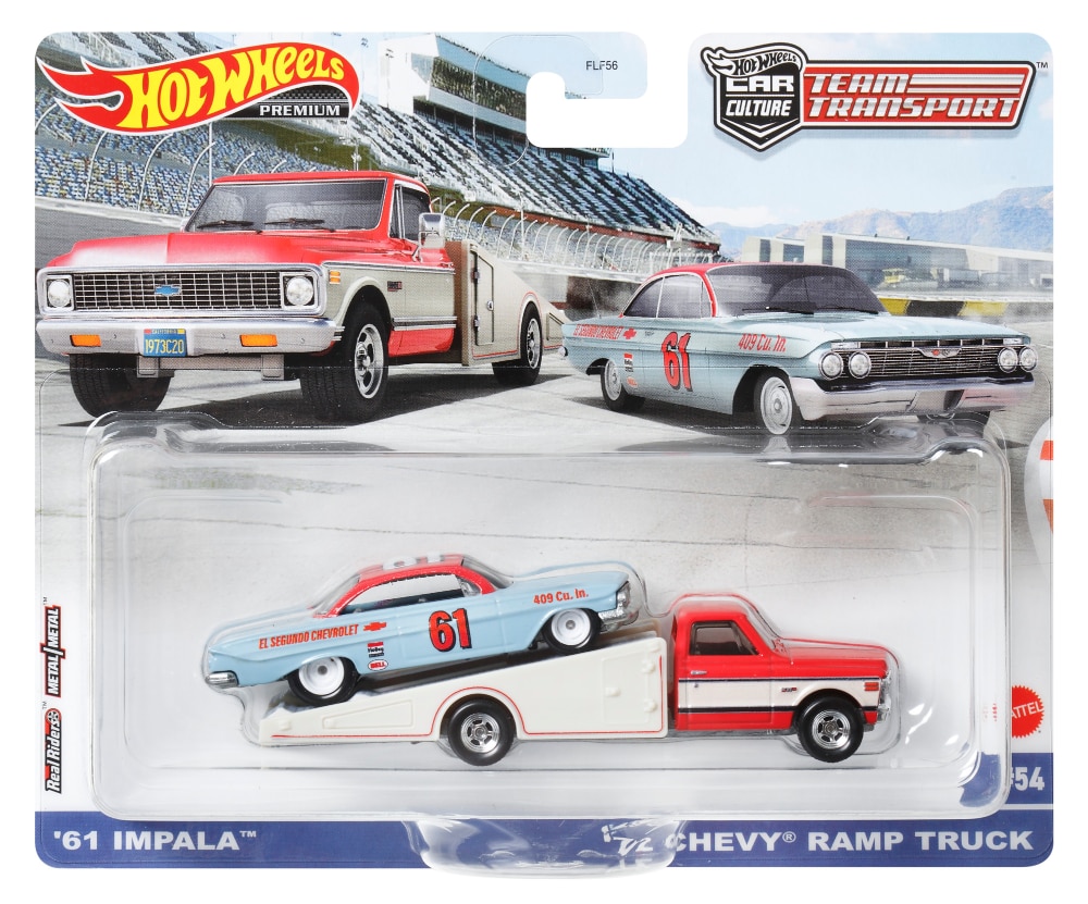 Hot Wheels '61 Impala and '72 Chevy Ramp Truck, Team
