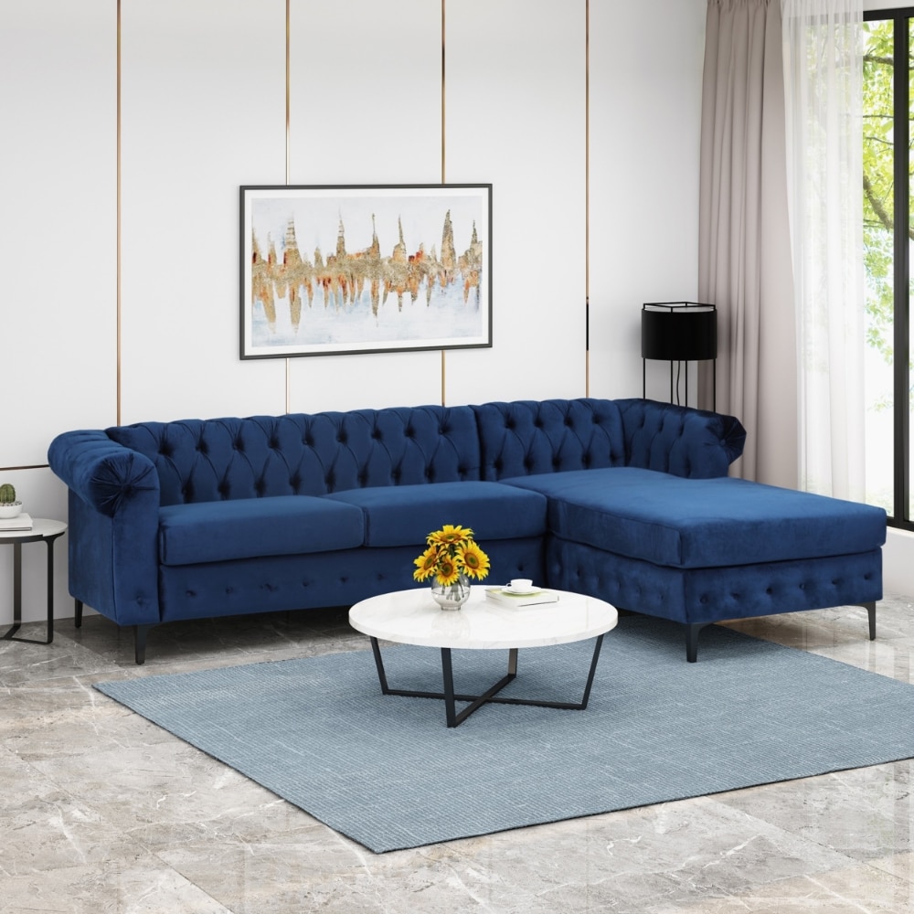 Midnight blue sectional hotsell