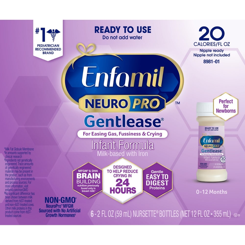 mixing enfamil gentlease and reguline