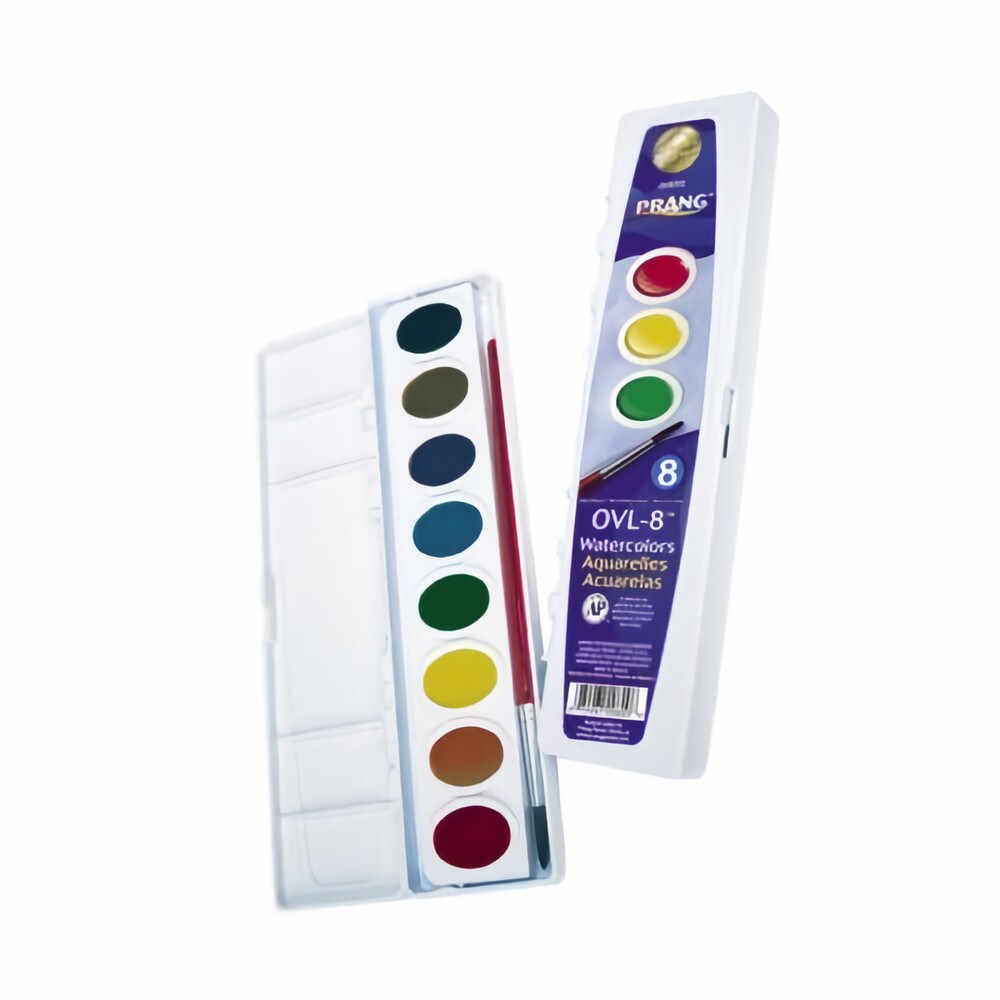 Professional Watercolors, 8 Assorted Colors, Oval Pan Palette Tray Professional Watercolors, 8 Assorted Colors, Oval Pan Palette Tray
