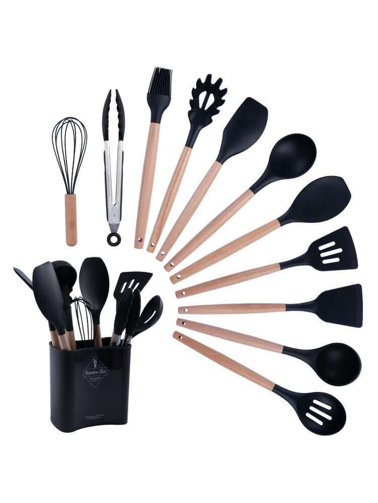 Black Silicone Cooking Utensils (Set of 12) Black Silicone Cooking Utensils (Set of 12)