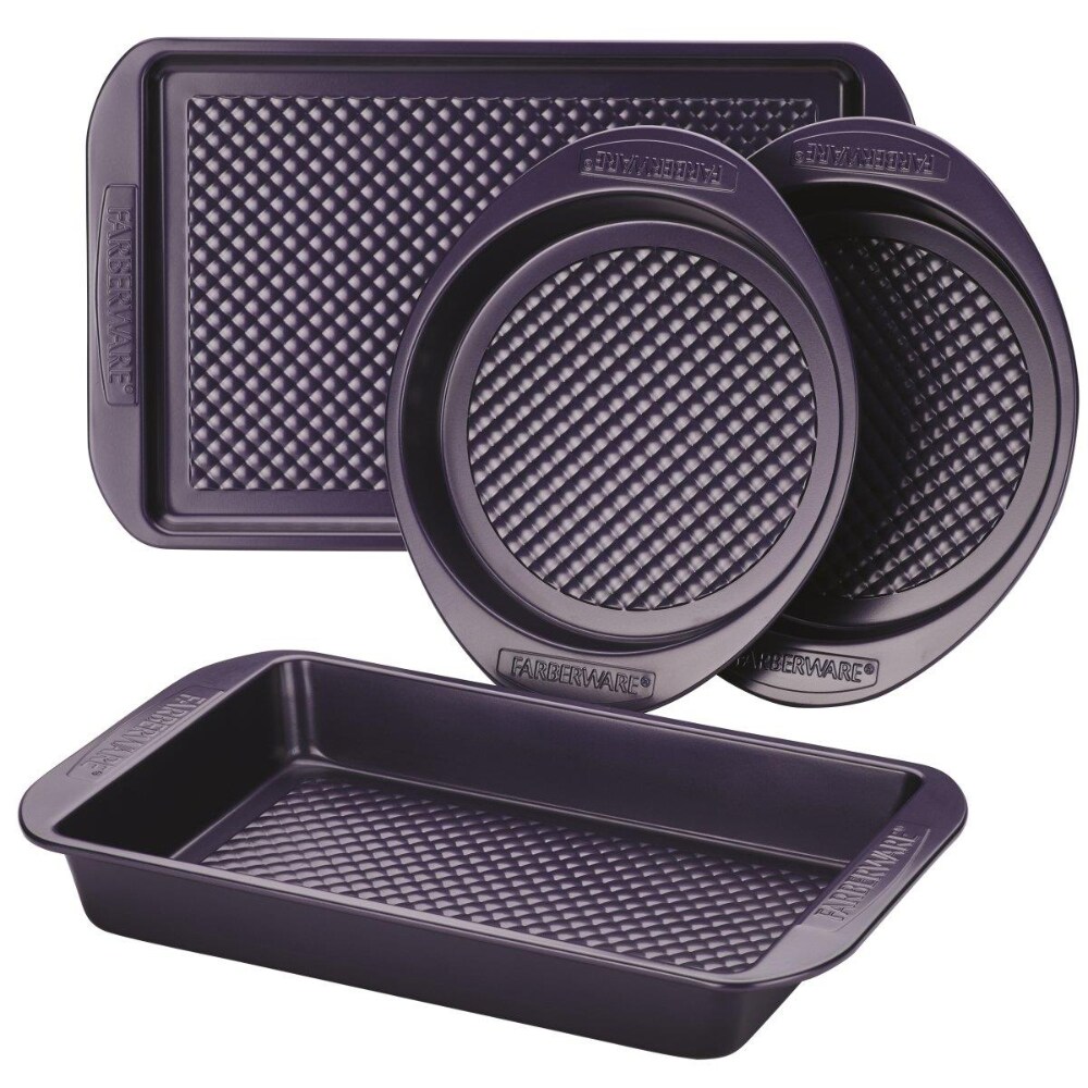 4-Piece Colorvive Nonstick Bakeware Set in Purple 4-Piece Colorvive Nonstick Bakeware Set in Purple