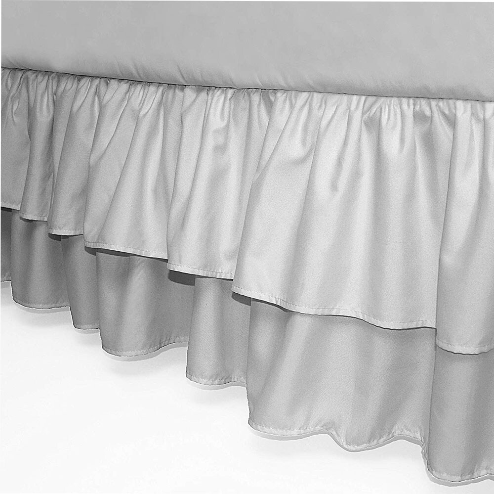 white ruffle crib skirt