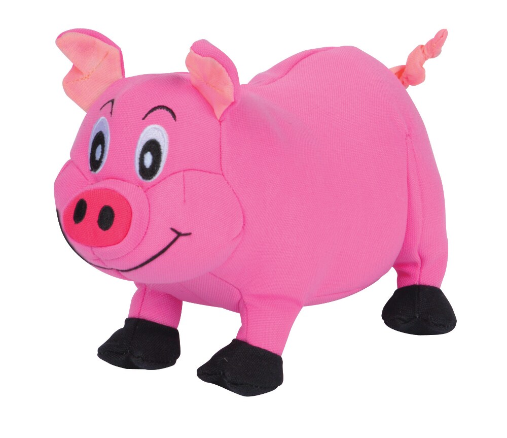 soft pink pig dog toy