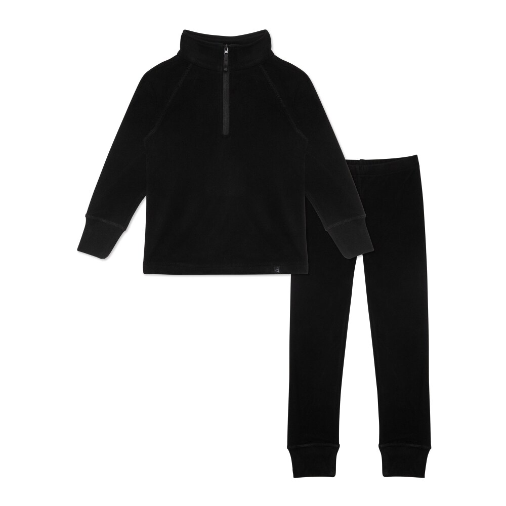 Two Piece Thermal Underwear Black Two Piece Thermal Underwear Black