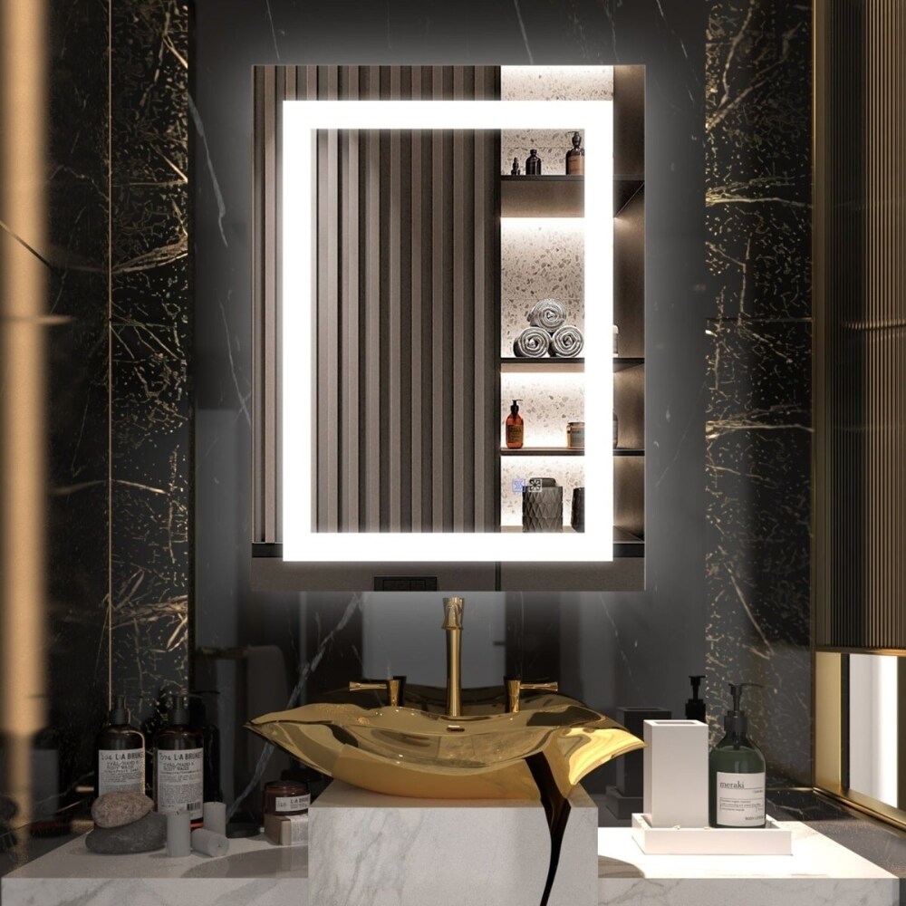Exbrite 40X24 Inch Dimmable Anti Fog Led Bathroom Mirror Vertical Horizontal 32 X 24 Inch 32 x 24 inch Foods Co