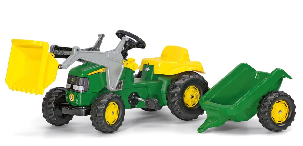 toy john deere tractor with trailer