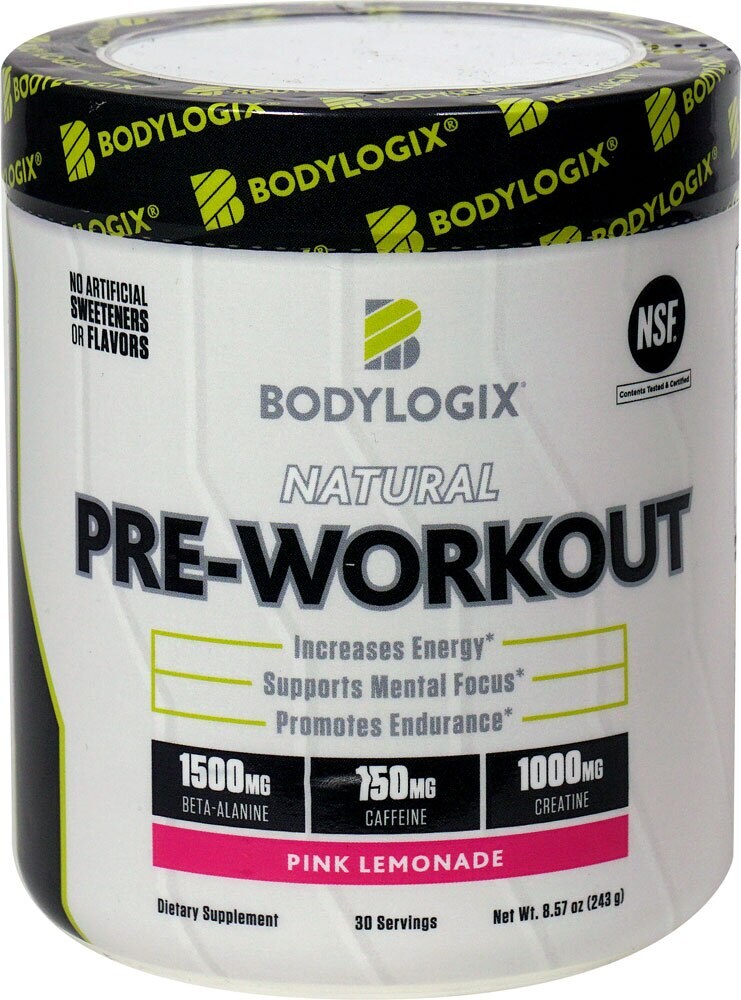 Bodylogix Natural Pink Lemonade Pre Workout Powder 8 57 Oz Pick N Save