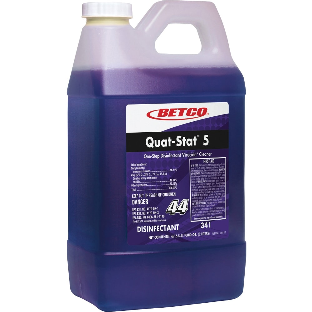 Quat-Stat 5 Disinfectant, Lavender Scent, 2 L Bottle, 4/Carton Quat-Stat 5 Disinfectant, Lavender Scent, 2 L Bottle, 4/Carton