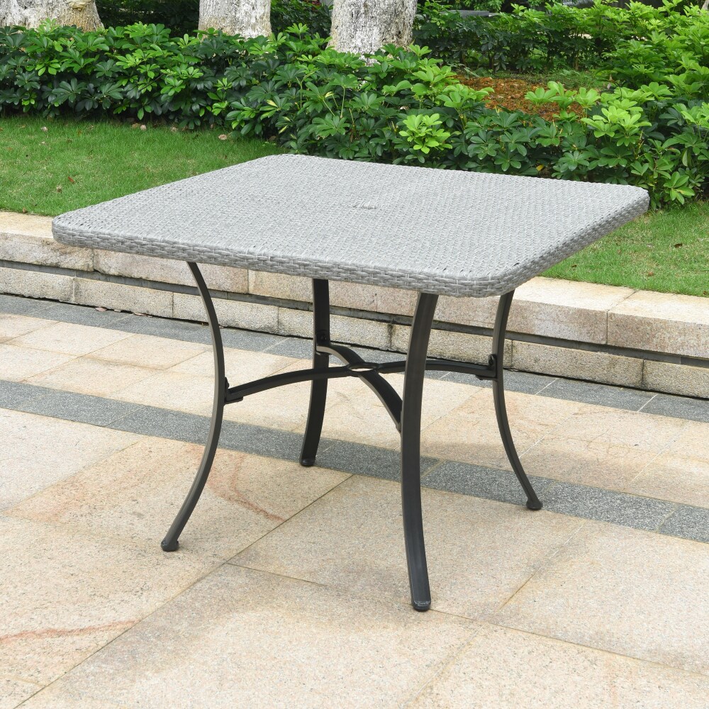 International Caravan Barcelona Resin Wicker/Aluminum Rectangular Dining Table International Caravan Barcelona Resin Wicker/Aluminum Rectangular Dining Table