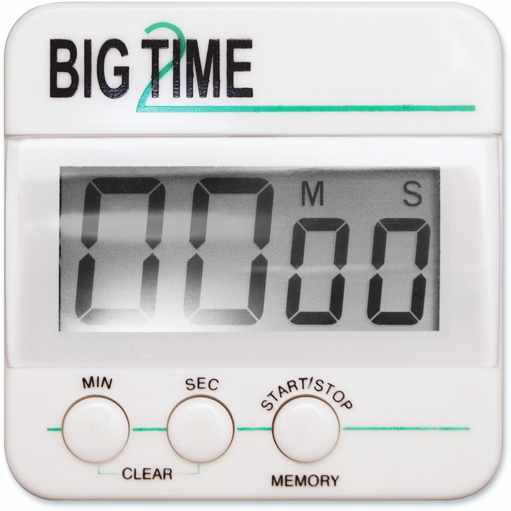 Ashley Big Time Digital Timer - Desktop - For Sports - White, Black Ashley Big Time Digital Timer - Desktop - For Sports - White, Black