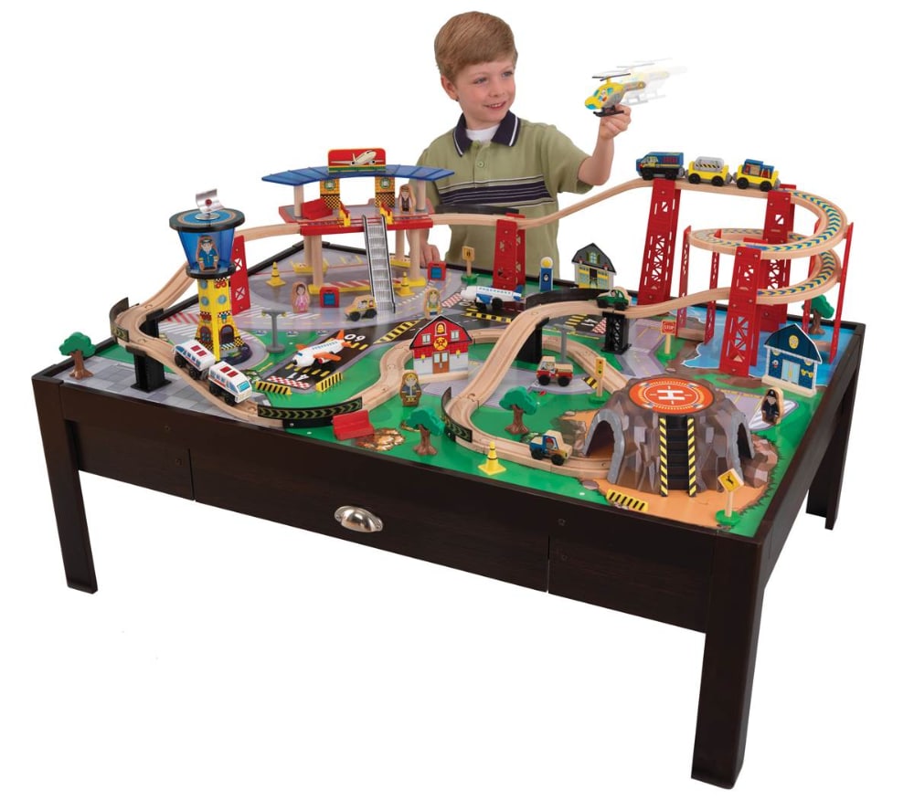 kidkraft metropolis train set & table