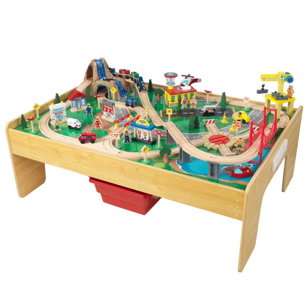 kidkraft railway express train set & table