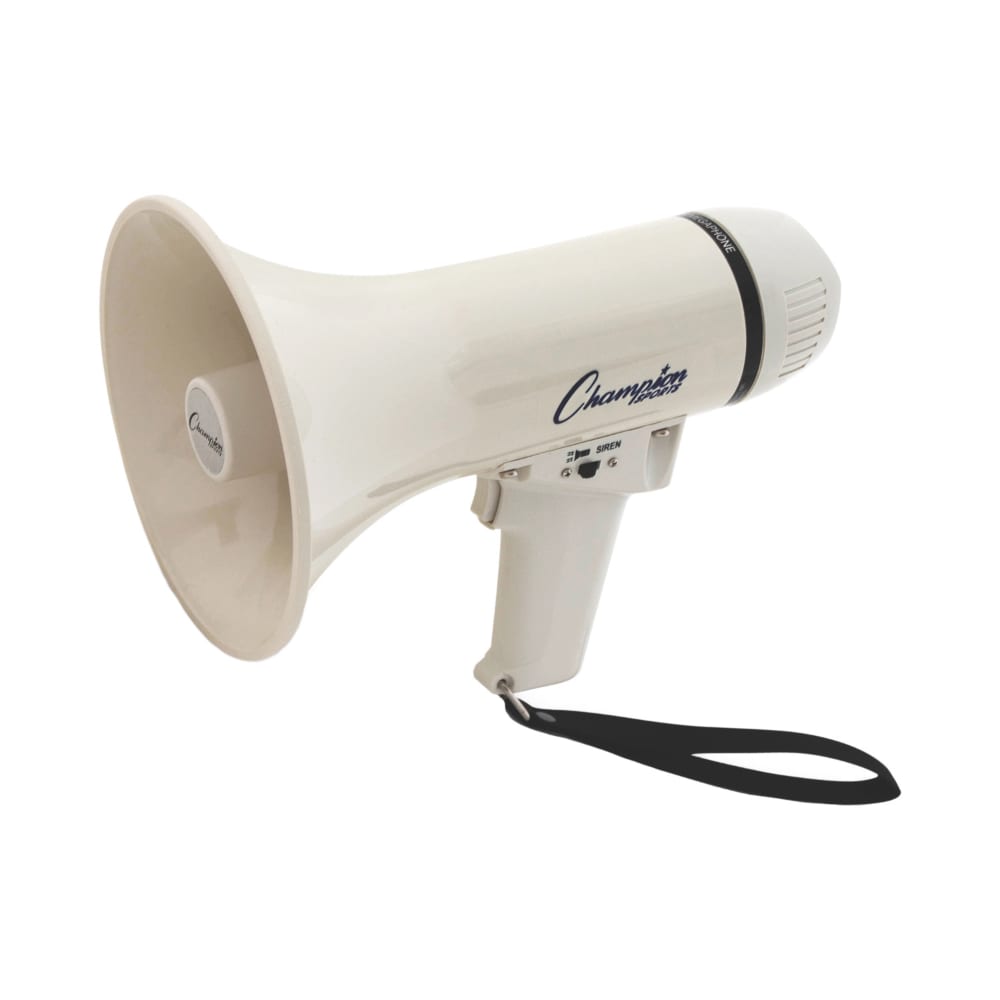 Megaphone, 4 W to 8 W, 400 yds Range, White Megaphone, 4 W to 8 W, 400 yds Range, White