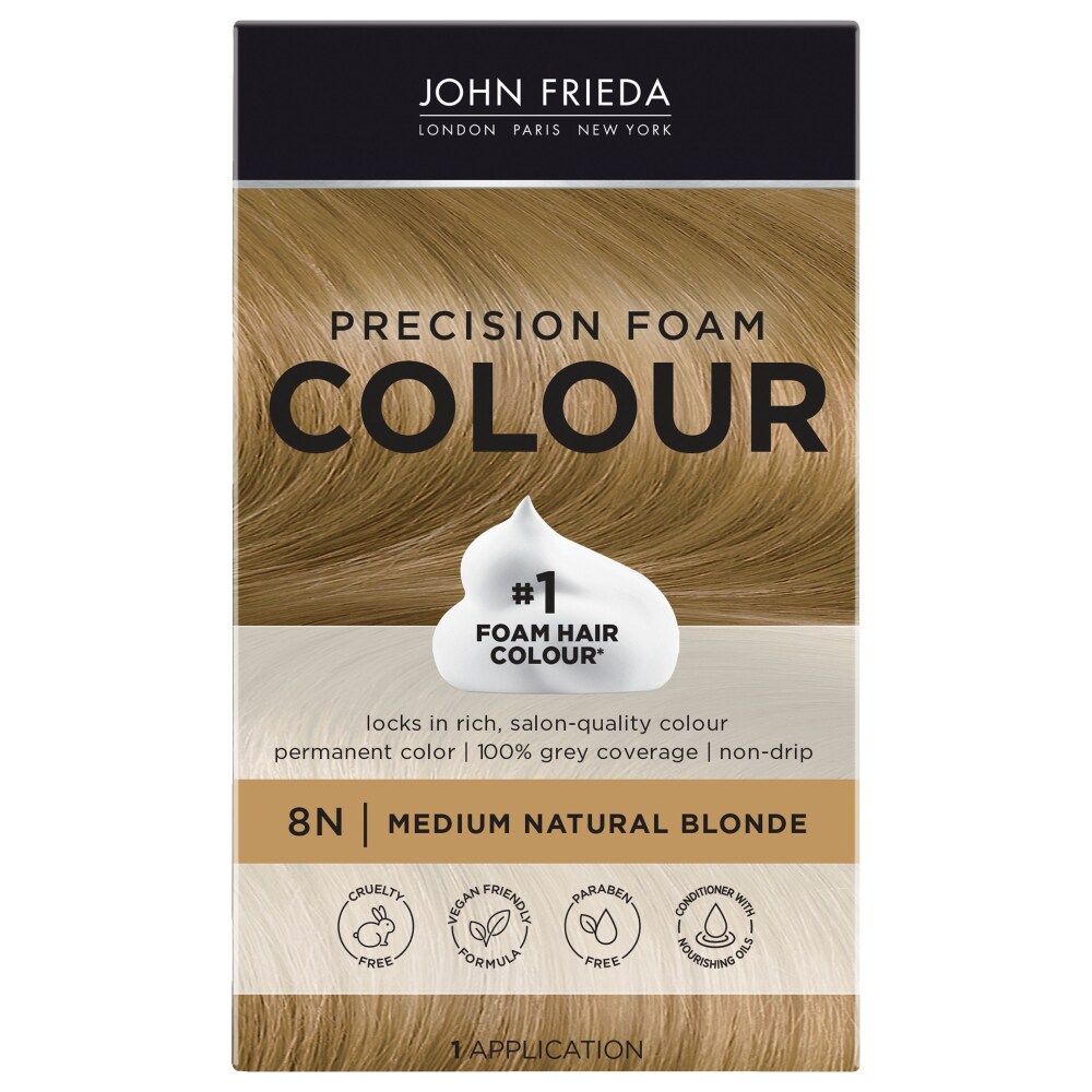 John Frieda Precision Foam Color Sheer Blonde® 8N Medium Natural Blonde Hair  Color Kit, 1 ct - Smith's Food and Drug