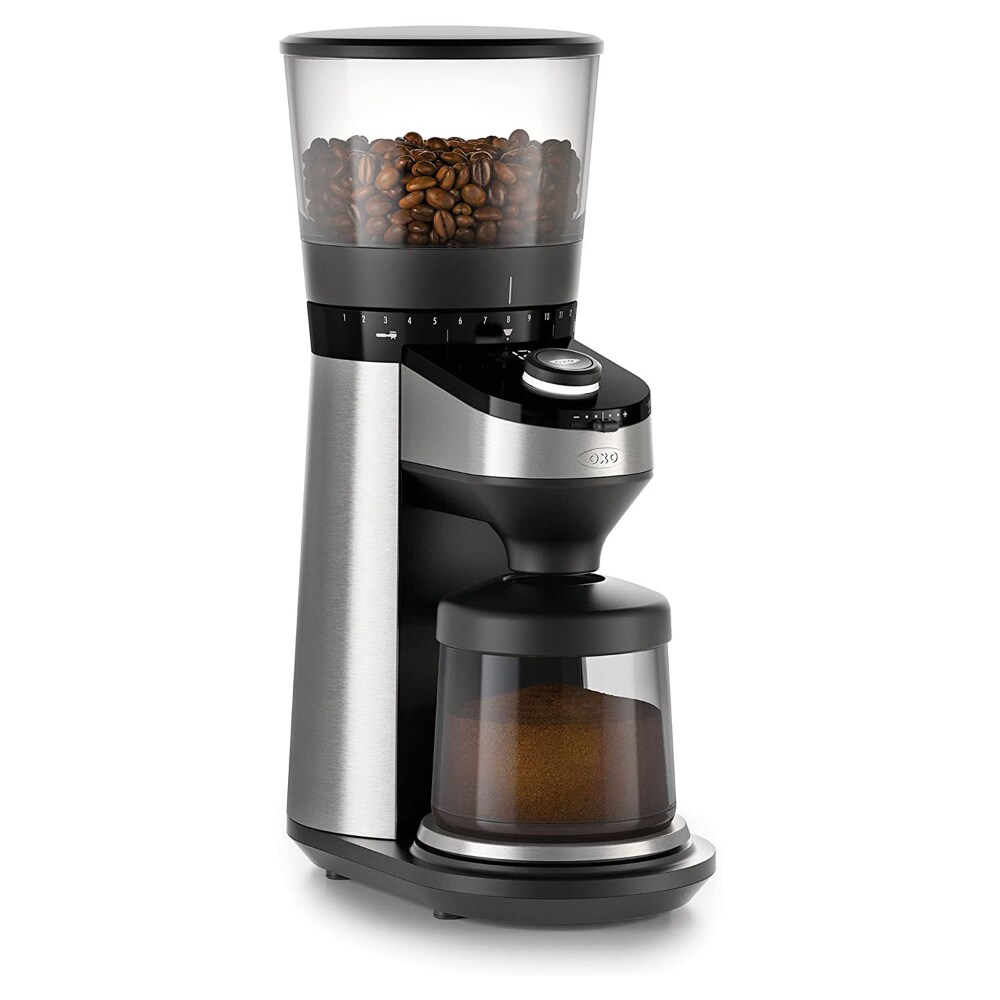 12 oz. Black Stainless Steel Burr Coffee Grinder with Integrated Scale 12 oz. Black Stainless Steel Burr Coffee Grinder with Integrated Scale
