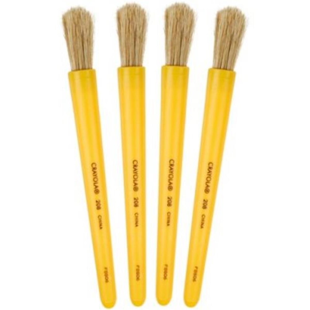 Crayola Jumbo Paint Brush - 72 Brush(es) Plastic Yellow Handle Crayola Jumbo Paint Brush - 72 Brush(es) Plastic Yellow Handle