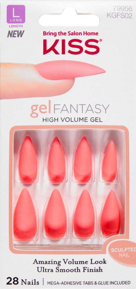 King Soopers Kiss Gel Fantasy Back It Up High Volume Gel Nails 1 Ct