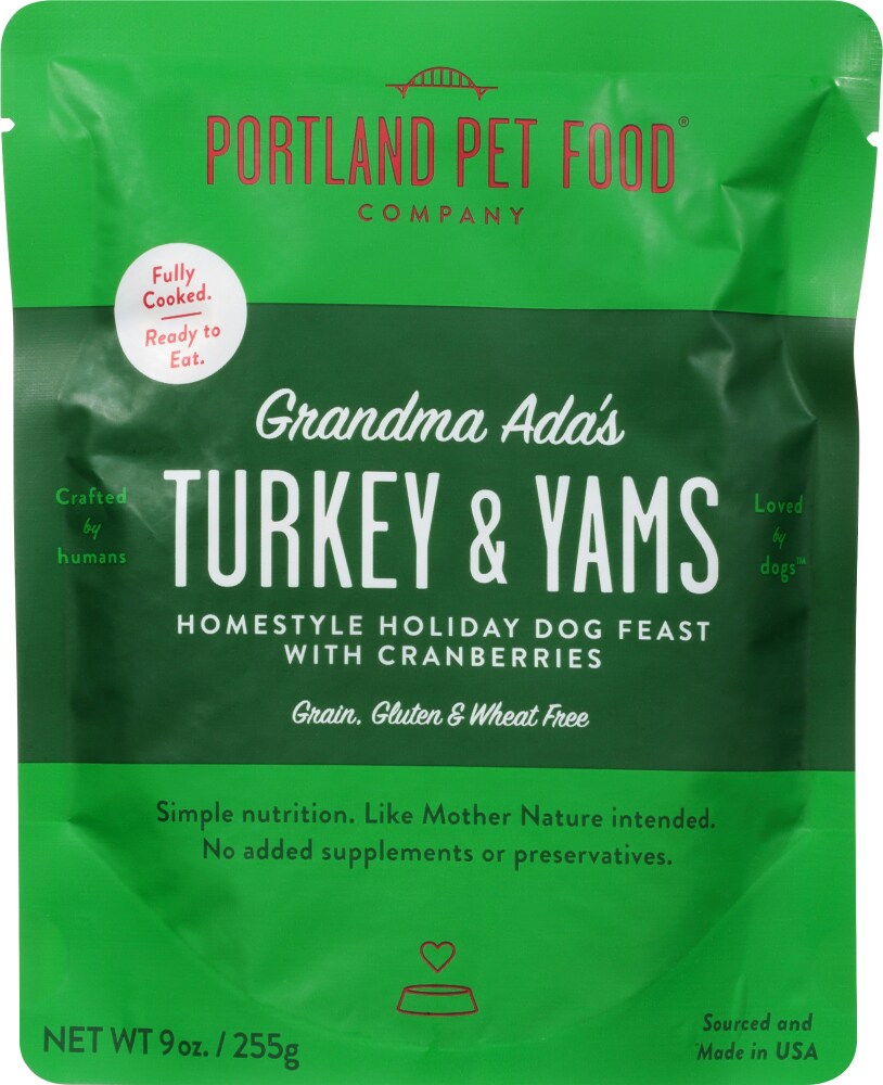 Portland Pet Food Company Grandma Ada's Turkey & Yams Grain & Gluten-Free Holiday Dog Meal Feast