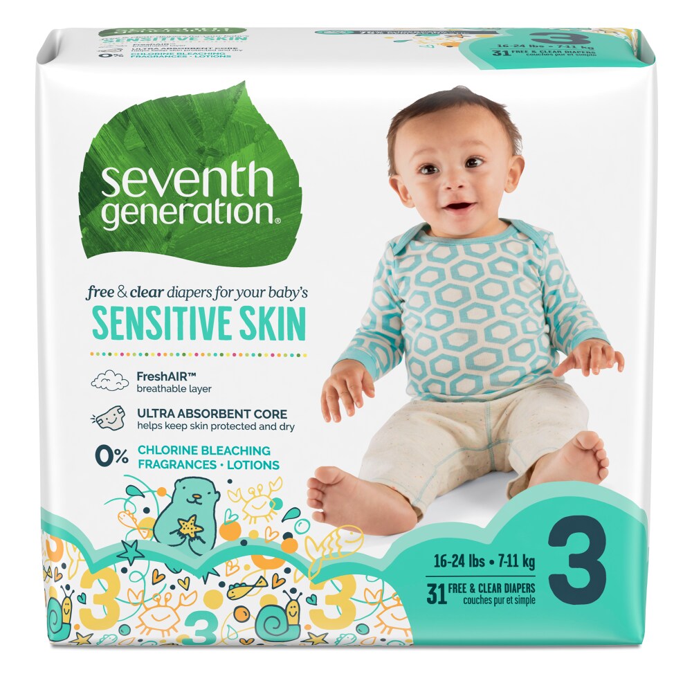 seventh generation overnight diapers size 3