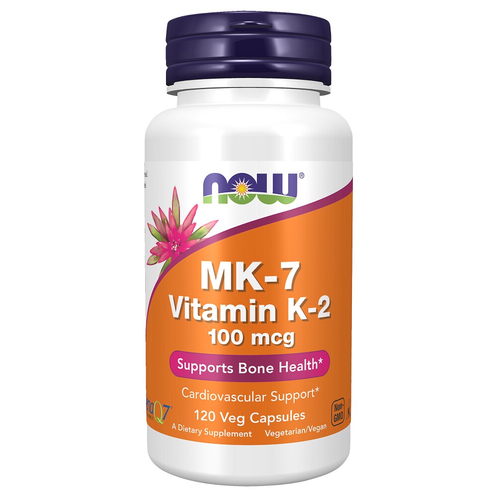 Now Foods Mk 7 Vitamin K2 Veg Capsules 100 Mcg 120 Ct City Market