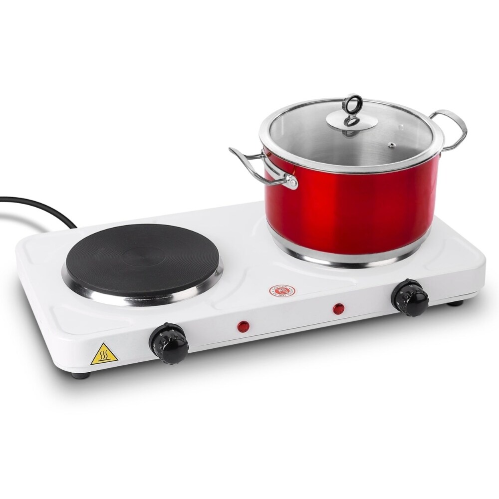 2000W Double Electric Burner Portable Dual Counter Stove 2000W Double Electric Burner Portable Dual Counter Stove