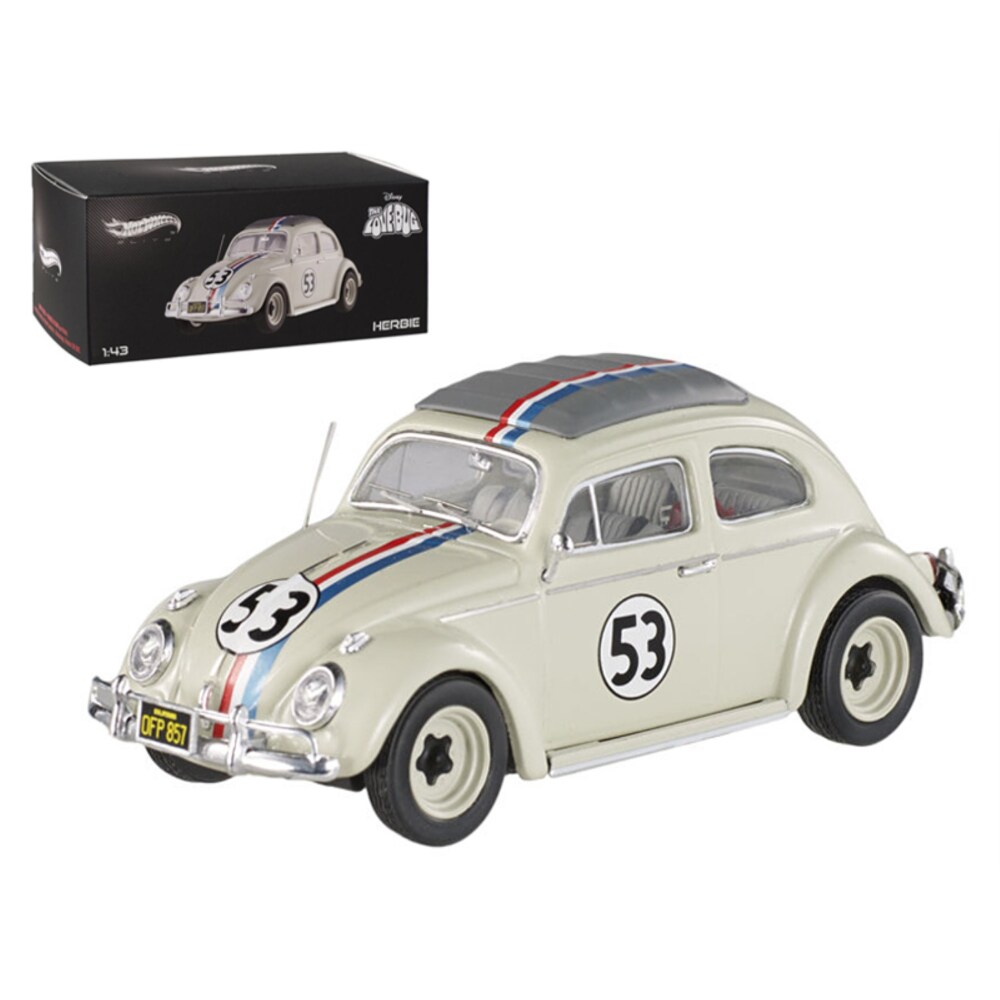 Hot Wheels Disney's Volkswagen VW Beetle Pearl WHITE Herbie