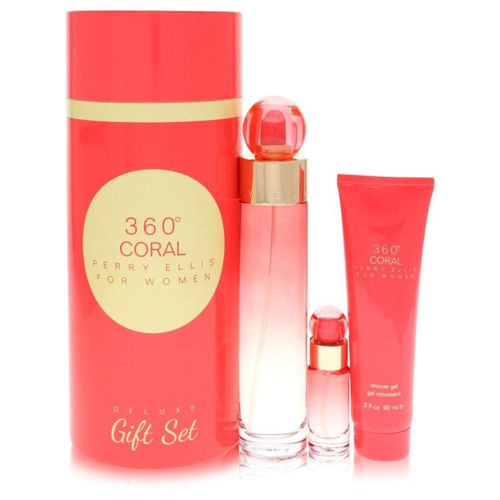 Perry Ellis 360 Coral Gift Set By Perry Ellis - 3.4 oz Perry Ellis 360 Coral Gift Set By Perry Ellis - 3.4 oz