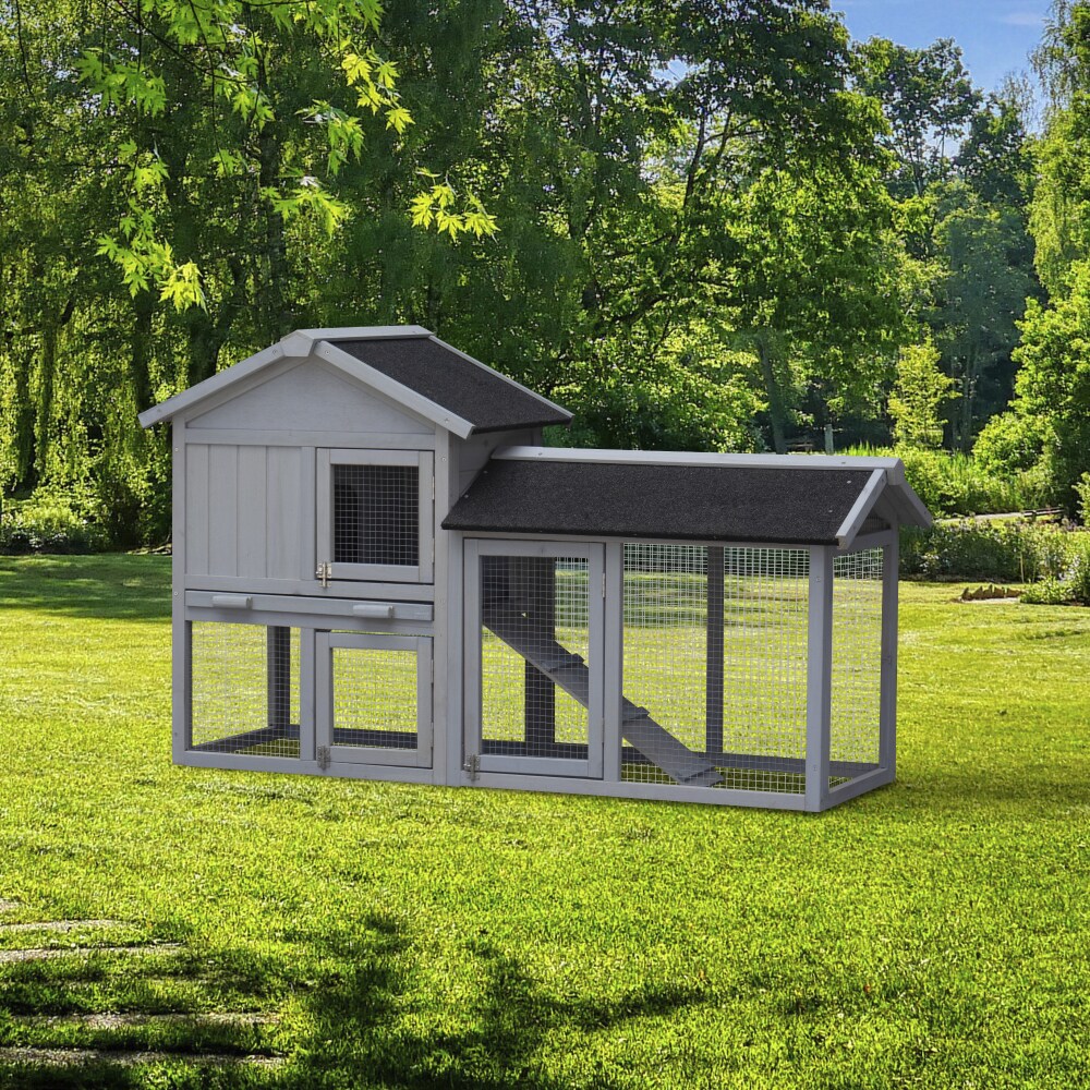 Versatile Outdoor Rabbit Hutch with Large Run Space