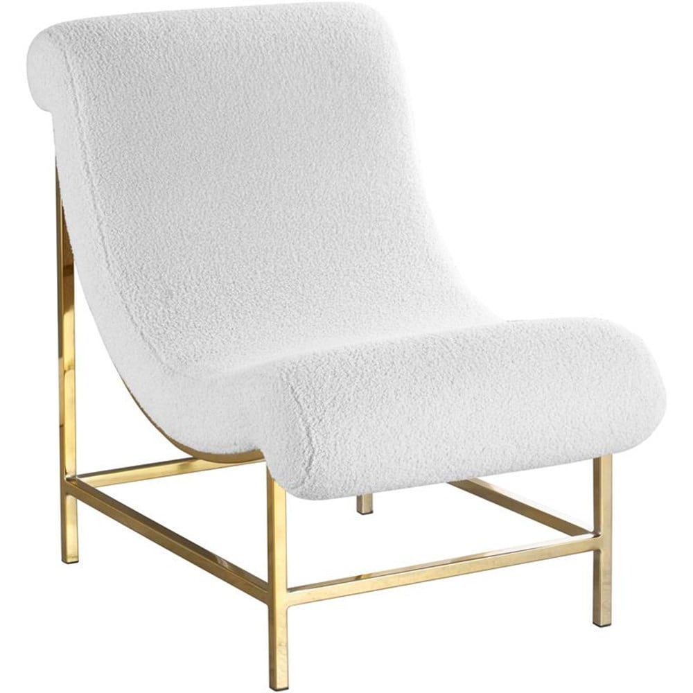 Meridian Furniture Nube Faux Sheepskin Fur Accent Chair Meridian Furniture Nube Faux Sheepskin Fur Accent Chair