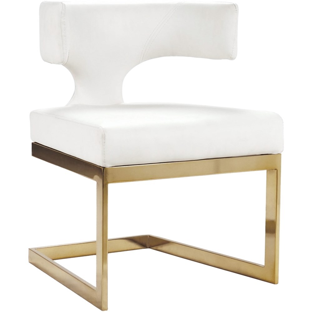Meridian Furniture Alexandra Faux Leather Dining Chair - Gold Meridian Furniture Alexandra Faux Leather Dining Chair - Gold