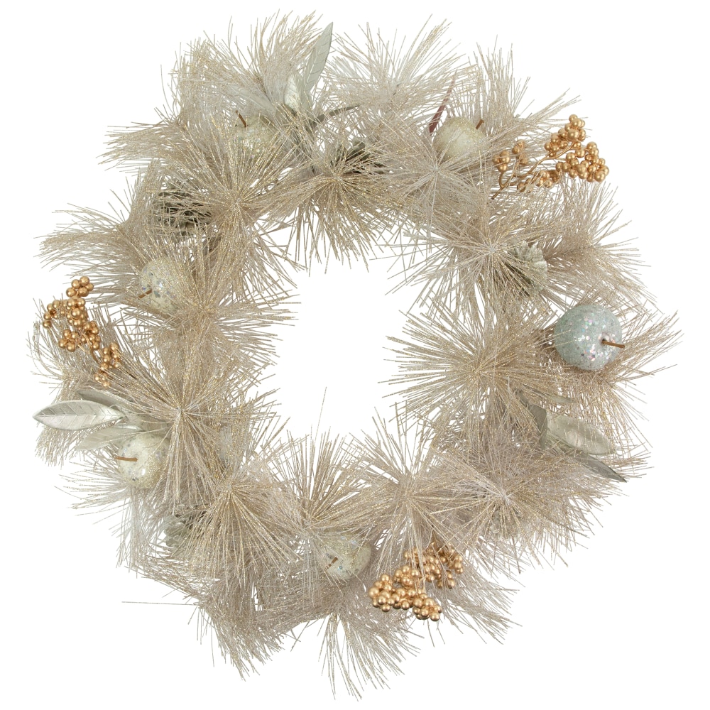 Gold Apple Christmas Wreath