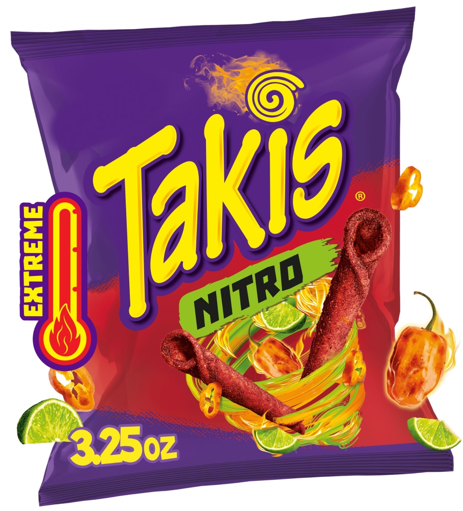 Takis Nitro Habanero & Lime Rolled Tortilla Chips, 3.25 oz Takis Nitro Habanero & Lime Rolled Tortilla Chips, 3.25 oz